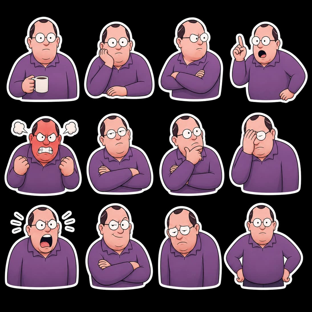 Uncle Rudy holding a coffee