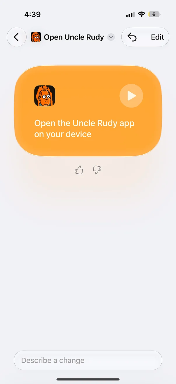 Uncle Rudy on the Lock Screen