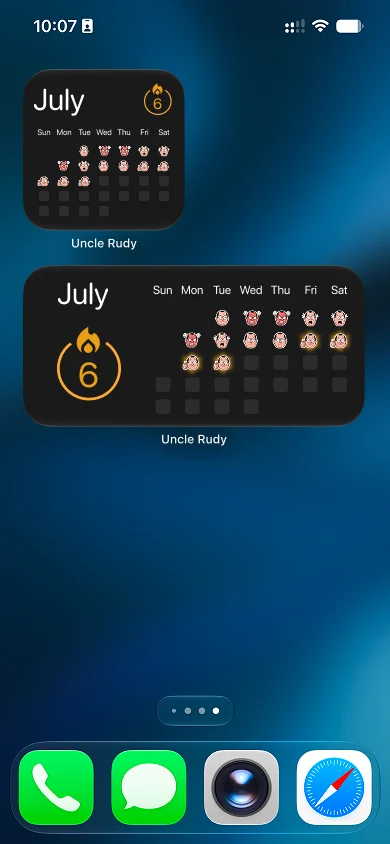 The Streak widget